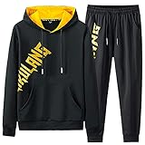 AXIU Trainingsanzug Herren Jogginganzug Basic Sports Anzug aus Baumwolle Strickjacke Hoodies und Sporthose Sportbekleidung Jacken Kapuzenpullover Sweathose Cargo Stil Streatwear #626