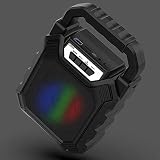 ist Präfekt für Streaming / Podcasting / Gaming Tragbare drahtlose Bluetooth 3,5mm 1200mAh HIFI Music Lautsprecher-Unterstützung TF. Karte FM Radio mit Mikrofon ( Color : Black )