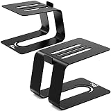 NJSJ Lautsprecherständer (Paar),Desktop Lautsprecherständer für kleine und mittelgroße Bücherregal-Lautsprecher/Soundsystem Monitore/Computer Lautsprecher mit Rutschfesten Anti Vibrations G