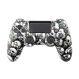 Jnsio Wireless Controller für PS4, Game Controller Gamepad mit Turbo/Touchpanel-Spielbrett mit doppelter Vibration/6-Axis Gyro Funktion/Mini-LED-Lenk