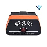 vgate OBD-21 iCar 2 WiFi WLAN EOBD OBDII OBD 2 KFZ Auto Interface Diagnose Android iOS Windows, Schwarz-Orang