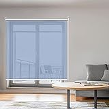 XIAOLIN Sonnencreme-One-Wege-Spiegelwalzen-Farbton Mit Armaturen, Blick Auf Die Indoor-Jalousien, Uv. Blockierung Reflektierend. (Color : Blue, Size : W95xL180cm)