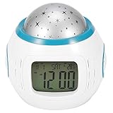 EVTSCAN Star Sky Projektor LED Musik Wecker Multifunktionskalender Temperaturanzeige Nachtlicht Kinder Geschenk