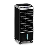 oneConcept Freshboxx Pro - 3-in-1: Luftkühler, Ventilator, Luftbefeuchter, 65 W, 966 m³/h, 3 Windstärken, Wassertank-Volumen: 5 Liter, 120° Oszillation, manueller vertikaler Luftstrom, graphitg