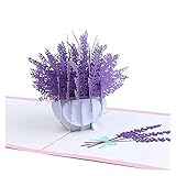 Grußkarte 3D-Pop-Up-Karten-Blumen-Geburtstags-Geburtstag-Gruß- Geschenke Postcard-Ahorn-Lavendel-Hochzeits- Einladungen Grußkarten-Geburtstagskarten Geburtstagskarte (Quantity : 10 pc)