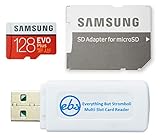 Samsung 128 GB Micro-SDXC-EVO+ Plus-Speicherkarte für Samsung Handy, funktioniert mit Galaxy A11, A31, A41, M31 Handy (MB-MC128H) Bundle mit (1) Everything But Stromboli MicroSD