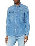 G-STAR RAW Herren Jeanshemd 3301 Slim Shirt, Blau (Mittelalter 071), Larg