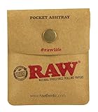 2x Raw Taschenaschenbecher 9 x 7,5 cm feuerfester Kunststoff mit Druckknop