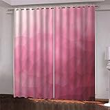 ZDPLL Schlafzimmer Gardinen Rosa & Blumenmuster mit Ösen 2 Stücke Blickdicht Gardine für Wohnzimmer Kinderzimmer Schlafzimmer 140x245CM
