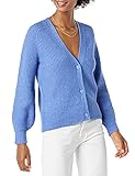 Amazon Essentials Strickjacke, gerippt, weich Cardigan Sweater, Blau, M