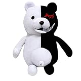 Anime Plush Monokuma Plüschtier Monokuma Figur Schwarz und Weiß Bäre Plüschfigur Plüschtierpuppe Anime Kuscheltier Spielzeug Geschenke für Kinder Freunde Weihnachten Geburtstag (25cm)