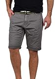 Blend Bruno Herren Chino Shorts Bermuda Kurze Hose Mit Gürtel Regular Fit, Größe:L, Farbe:Granite (70147)