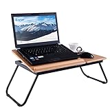 COSTWAY Laptoptisch Betttisch Notebooktisch Betttablett  Arbeitstisch Tisch faltbar Lapdecks 55x32x23