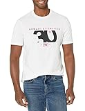 Armani Exchange Big logo and date T-Shirt, WHITE, XXL