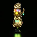 HAMM LED-Beleuchtungsset für LEGO Marvel Infinity Gauntlet Thanos Handschuh Modell 76191 - LED-Beleuchtungsset, kompatibel mit Lego 76191 (nur LED enthalten, kein LEGO-Kit) - Op