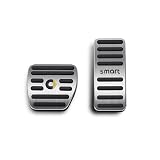 WEMUR 2 StüCke Auto Fuß rutschfeste Aluminiumlegierung Leistung Und Praktische Pedal Pads Abdeckungen FüR Smart 453 451 ZubehöR Aluminium Legierung Accelerator Bremse R