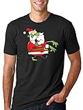 Silk Road Tees Männer Zombie-Sankt-Weihnachts T-Shirt Lustiges Sankt-T-Shirt Medium Hellb