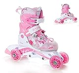 RAVEN 3in1 Kinder Inline Skates Triskates/Rollschuhe Princess Größe: 26-29 (16cm-18cm)