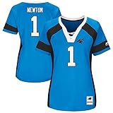 NFL Damen Shirt Carolina Panthers Cam Newton Draft 2017 Women's Girls Ladies Trikot (L)