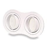 6x LED Einbaustrahler Set rund weiß 2-flammig 3 Watt neutralweiß 230V flach - Einbauleuchte schwenkbar und dimmbar - Einbau-Spot Decken-Strahler Deckeneinbaustrahler Deckensp