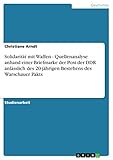 Solidarität mit Waffen - Quellenanalyse anhand einer Briefmarke der Post der DDR anlässlich des 20-jährigen Bestehens des Warschauer Pak