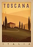 Toscana Travel Wall Gemälde World City Tour Poster Und Kunstdrucke Ländliche Landschaft Leinwand Bild Ästhetische Wohnzimmer Wohnkultur Bild 60x80cmx1 Kein R