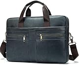 GHJL Echtem Leder Aktentasche Für Herren Männer 14 Zoll Laptoptasche Taschen Tasche Schulter Umhängetasche Business Aktentasche Reisetasche Aktenkoffer (Color : C, Size : 14inch)