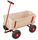 Izzy Bollerwagen Holz Kinder Luftreifen 100kg für alle Gelände geeignet (Holzbollerwagen mit pannensicheren PU-Reifen)