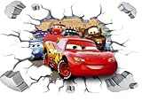 Kibi Cars 3D Aufkleber Cars Wandtattoo Cars Wandaufkleber Cars 3 Wandsticker Cars Disney Wandtattoo Cars Kinderzimmer, Dekoration, Abnehmbare Aufkleber Wall Stickers C