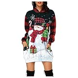 Weihnachten Oversize Tshirt Damen sexy Oberteil Elegante weiße Bluse Schulterpolster Damen Pastel Goth Clothes t-Shirt Damen Basic Oversize Pullover Damen rosa Shirt Damen sexy juretro Mode D