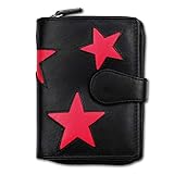 DrachenLeder Geldbörse Brieftasche schwarz pink Echtleder Portemonnaie OPS104P L