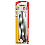 Fischer Fensterrahmendübel F 10 M 152 K SB-Karte, Inhalt: 6 x Metallrahmendübel, 6 x Abdeckkappe weiß/dunkelbraun, 088683