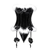 marca blanca Damen Unterbrust Satin Lace Up Waist Cincher Korsett Shaper Bustier TopXXL