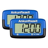 2X Needit Park Micro Digitale Parkscheibe Mikro elektronische Parkuhr mit offizieller Zulassung (blau), Menge: 2 Stück