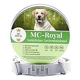 MC-Royal® Zeckenhalsband für Hunde und Katzen - Effektiver Schutz vor Ungeziefern - wasserdicht und verstellbar - bis zu 8 Monate Zeckenschutz mit 100% natürlichen I