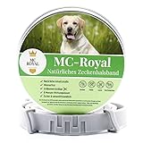 MC-Royal® Zeckenhalsband für Hunde und Katzen - Effektiver Schutz vor Ungeziefern - wasserdicht und verstellbar - bis zu 8 Monate Zeckenschutz mit 100% natürlichen I