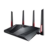 Asus RT-AC88U Gaming Router (Ai Mesh WLAN System, WiFi 5 AC3100, Gaming Engine, 1.4 GHz DC CPU, Alexa & IFTTT & App Steuerung, AiProtection, USB 3.0, Router bis zu 200 m²)