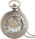 ZJJZ Taschenuhr Krebs Taschenuhr Herren- und D