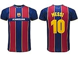 Barcelona Official FCB 2021 – Messi Number 10 Home Football Shirt – Blue Grain (4 Jahre)