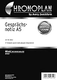 Chronoplan 50312 Gesprächsnotiz Kalendereinlagen zum Nachfüllen für Terminplaner (A5-Format, 40 Gesprächsnotizen mit Universallochung, 80g/m², Kundenkontakte, Ergebnisse und Aufgaben notieren)