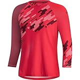 GORE WEAR C5 Trail Damen Fahrrad-Trikot in Dreiviertel-Länge, 40, pink/bordeaux