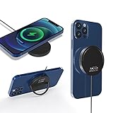 Magnetisches kabelloses Ladegerät, kompatibel mit Handy 12/12 Mini/12 Pro Max/Air Pods, Mag-Safe Ladegerät mit 1 m Typ-C-Kabel, kompatibel mit Samsung Galaxy S20/Note10/S10/S9, Qi-Schnellladep