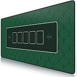 CSL - XXL Mauspad Gaming Titanwolf 900 x 400mm - XXL Poker Mousepad groß im Poker Stil - Tischunterlage Large Size - verbessert Präzision und Geschwindigkeit - Pokermatte Grü