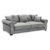 AURELIA Bequemes Schlafsofa mit Bettkasten, Stoffbezug Grau - Klappbares Sofa 2-farbig mit Schlaffunktion - 247 x 95 x 125 cm (B/H/T)