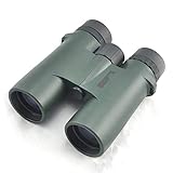 H.Slay Gewinner des Fernglas-Tests 10x42 Wasserdichtes Metallic-Spiegelgehäuse Tragbares Teleskop mit grünem Film für die Jagd im Freien Reisen Astronomie Vogelbeobachtung
