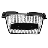 MZDNB Vorne Sport Grill, Für Ttrs Stil Hex Mesh Waben Haube Grill Schwarz Für Audi Tt/Tts 8J 2006 2007 2008 2009 2010 2011 2012 2013 2014