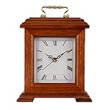 Uhren & Wecker Hölzerne Quarzuhr Chinesische Stil Wohnzimmer Schreibtischuhr Dekoration Atmosphäre Klassisches Schlafzimmer Holzquarz Uhr Uhr (Color : Brown, Size : 19 * 23.5 cm)