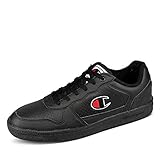 Champion Chicago Herren Sneaker S20880 Lederimitat Schnürung Gummilaufsohle, Groesse 45, schw