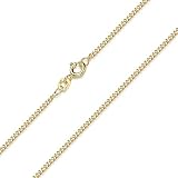 Gold Panzerkette Herren Damen - 70cm lang Halskette Silber 925 vergoldet K123-70