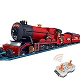 Elroy369Lion MOULDKING 12010 Technik Magische Stadtbahn RC Zug Bricks Modell mit Musik Licht Kamin, MOC DIY Kleinteilchenbau Gebäude Spielzeug Set Kompatibel mit Lego City (2086+ Teile)